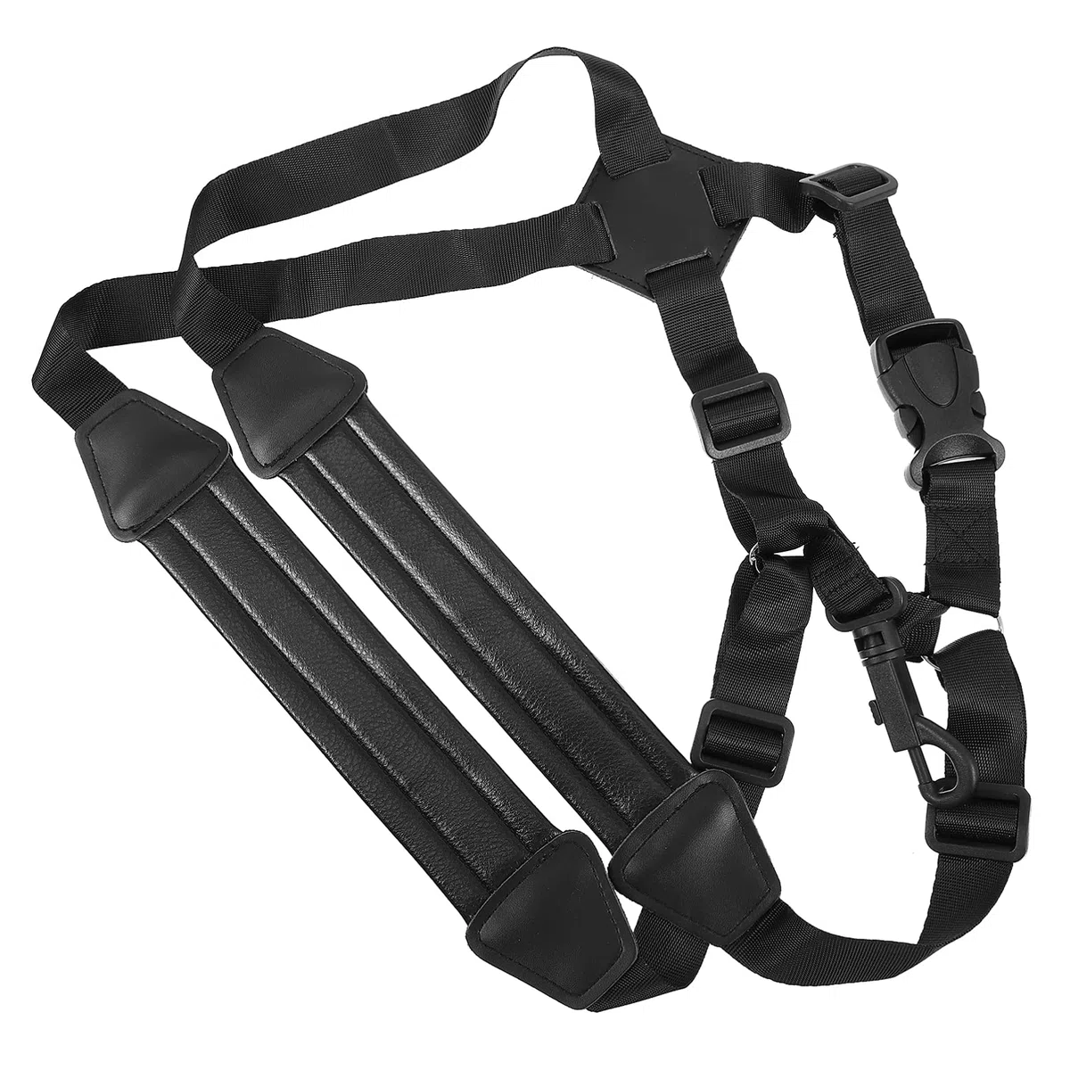 BESTonZON Verstellbarer Saxophongurt aus Polyester und Pu Komfortabler Tenorsaxophon Hängegurt in Schwarz für Musiker von 140 bis 165cm Körpergröße