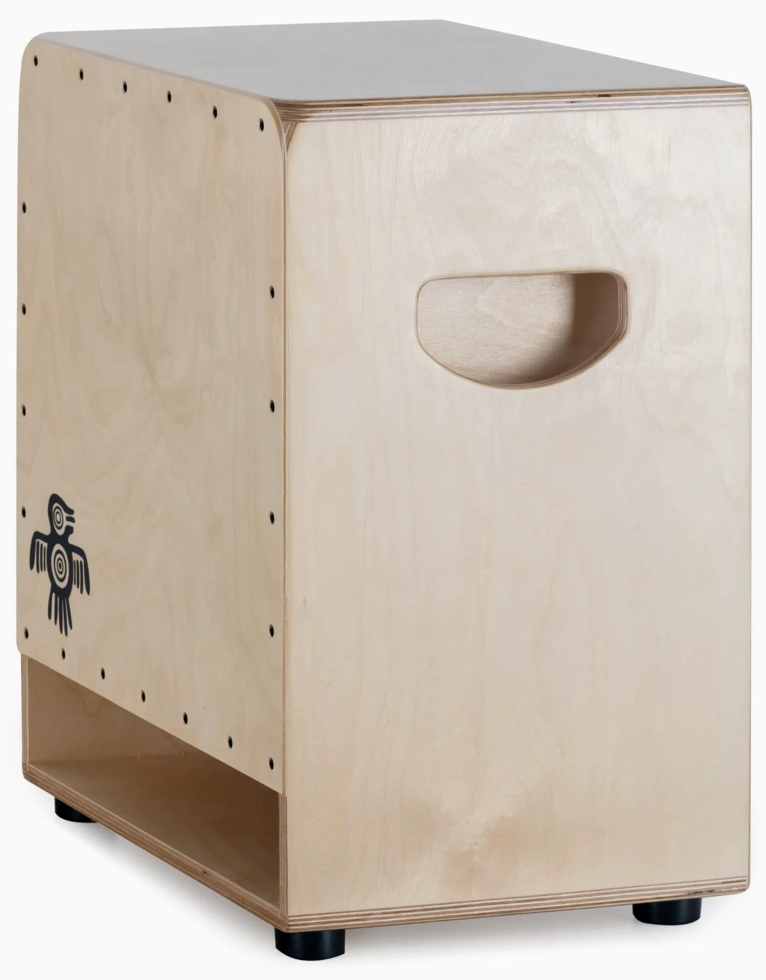 XDrum Bass Cajon Peruana Birch (3 mm Schlagplatte, wuchtiger Bass, heller Snare-Sound, Bassreflex-Korpus, Tragegriff) Natur