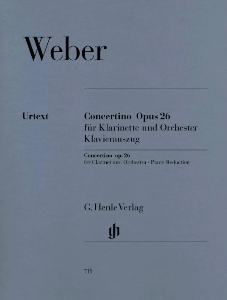 Concertino Es-Dur Op 26 Klar Orch. Klarinette, Klavier: Instrumentation: Clarinet and Piano, Clarinet Concertos (G. Henle Urtext-Ausgabe)