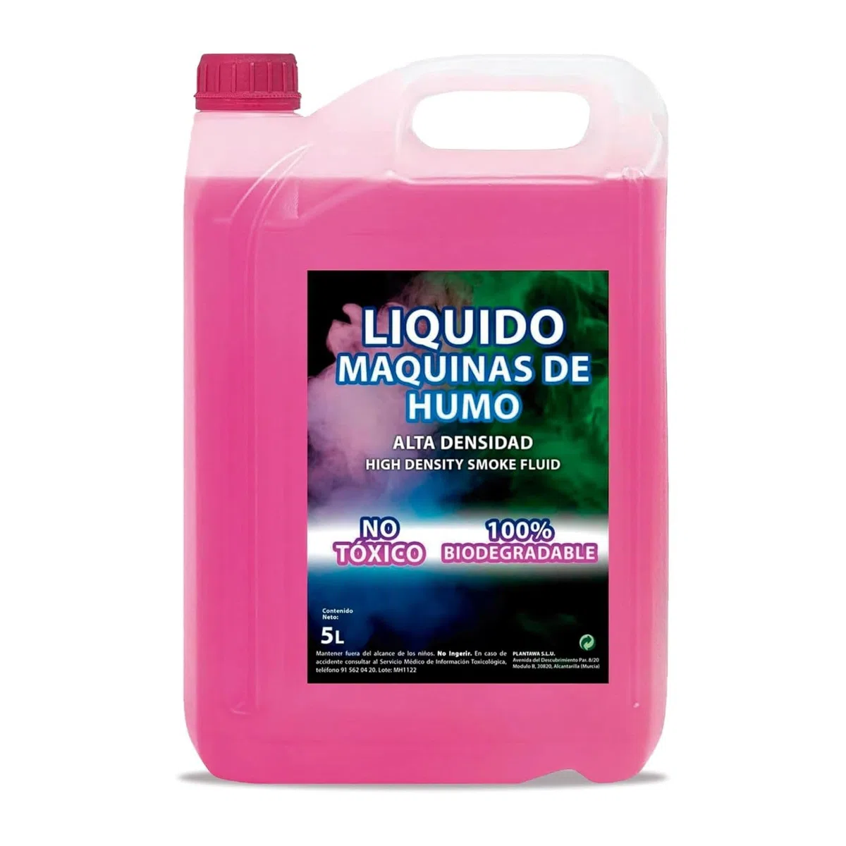 PLANTAWA - Hohe Dichte Nebelmaschine Flüssigkeit 5 Liter | Nebelfluid für Partys | 100% natürlich, Nicht reizend für die Atemwege, sehr Langer Standzeit