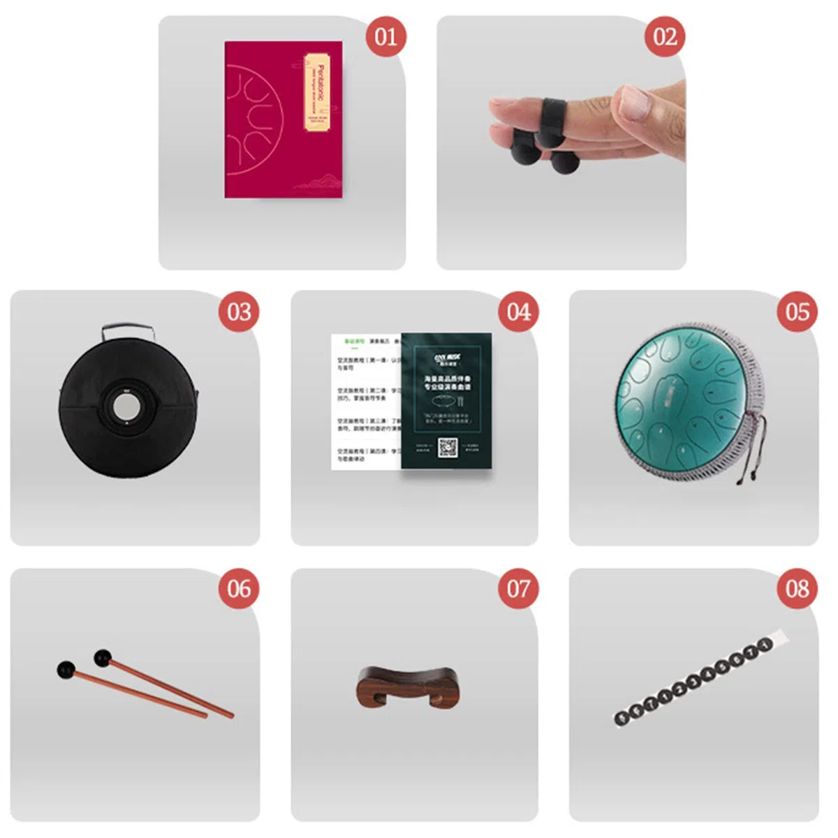 Stahl Zunge Trommel, 15 Noten Zunge Trommel, 14 Zoll Handpan Drum Percussion Steel Drum Instrument, Heilung Trommel Mit Drumsticks, Ton Aufkleber Und Tragbare Reisetasche, D-Dur
