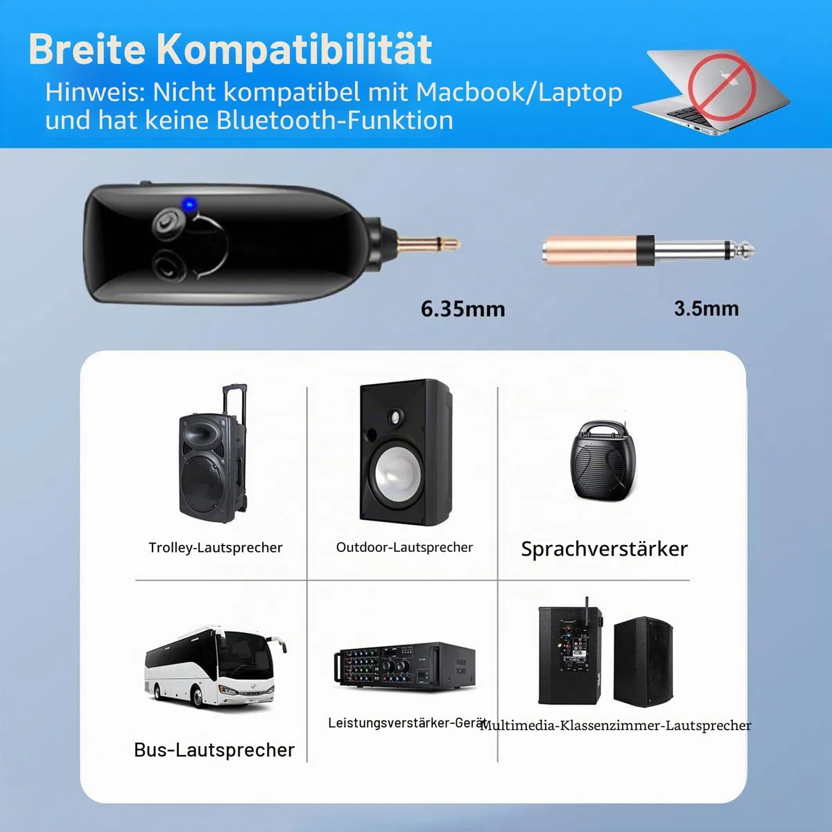 Kabelloses Mikrofonsystem für 2 Personen, HUACAM 2,4 G Dual Wireless Headset und Handheld 2-in-1, 48,8 m Reichweite für Sprachverstärker, Bühnenlautsprecher, Lehrer, Tourguides, Fitnesstrainer