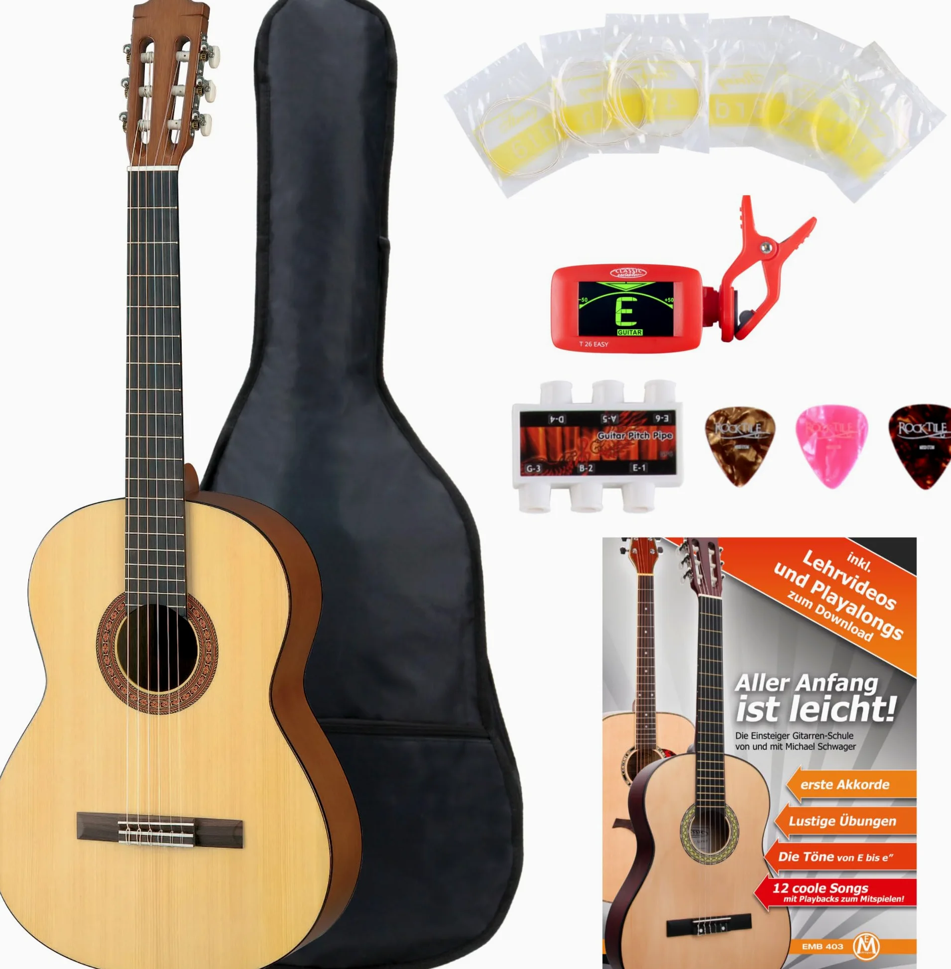 Yamaha C40M Konzertgitarre Set inkl. Zubehörset + Tuner