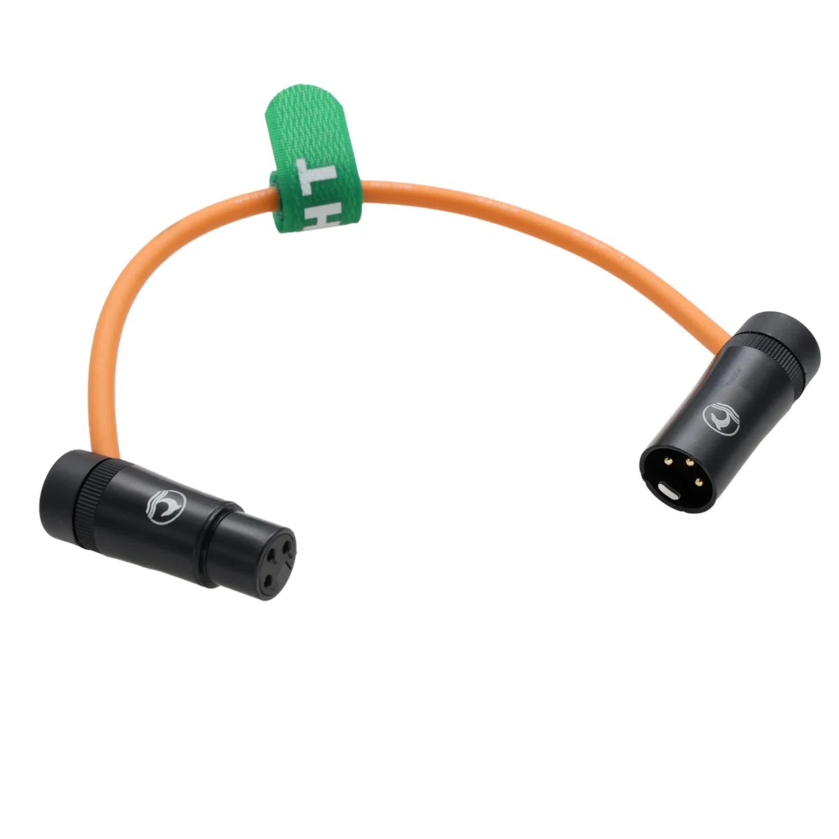 HangTon XLR 3 Pin Stecker auf Buchse, Low-Profile rechtwinklig, Audiokabel für Recorder Mixer Mikrofon Lautsprecher Soundgeräte Mixpre 10 II Zoom F8n Zaxcom Sony Canon Camera, Orange 30cm