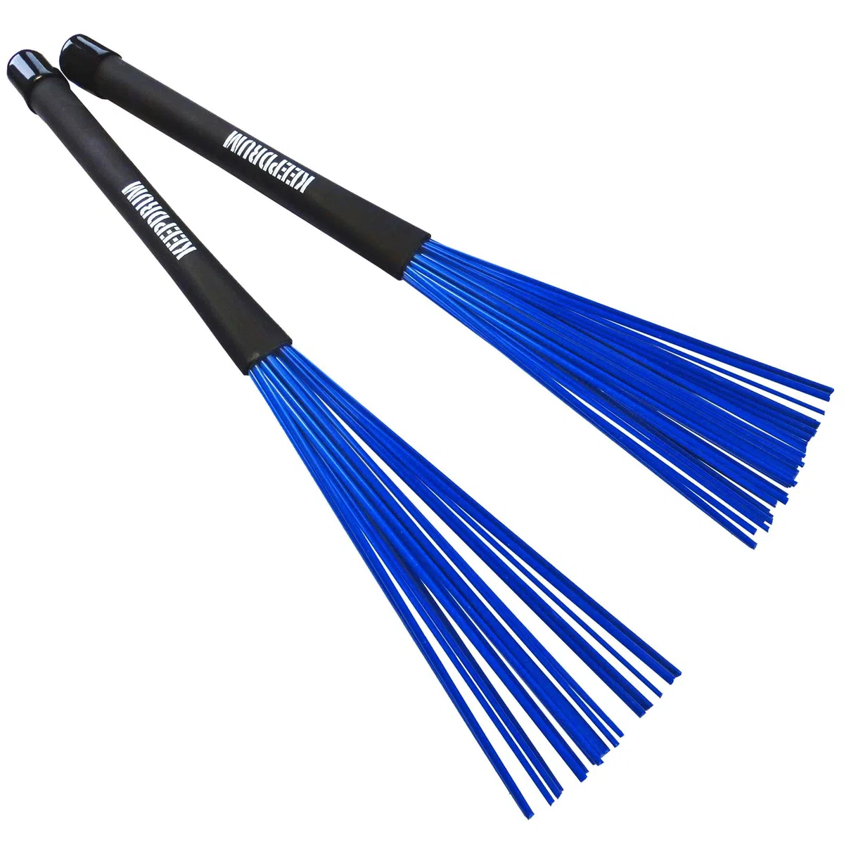 keepdrum SV603BL Nylon Besen Brushes Schlagzeug-Stöcke Blau