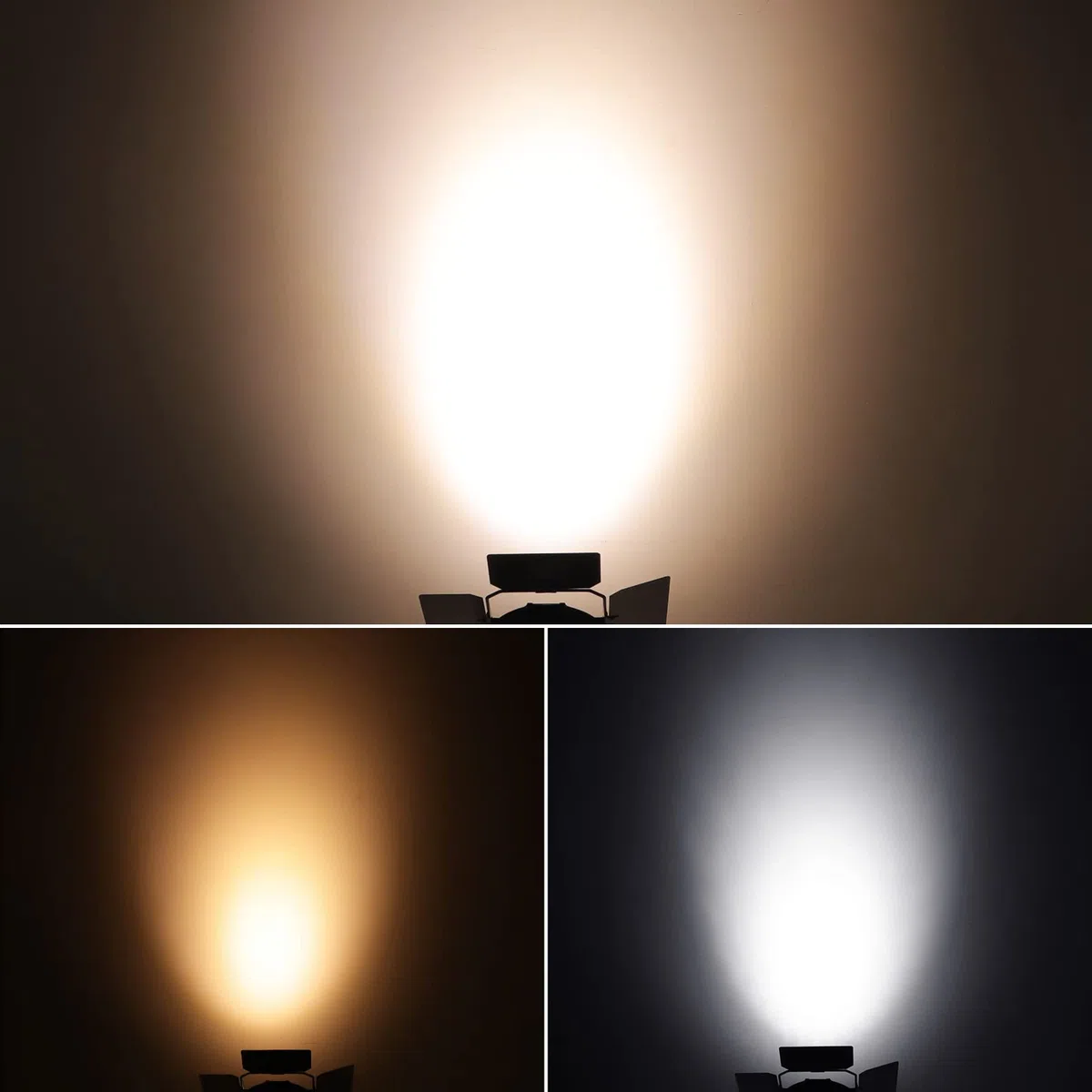 120W COB Par Licht, LED Par Strahler 2 in 1 kalt/Warmweiß Lichteffekte mit Verdunkelungspanel, DMX Scheinwerfer mit Sound-aktiviertem für Kirche Disco Hochzeit Bar Party Theater