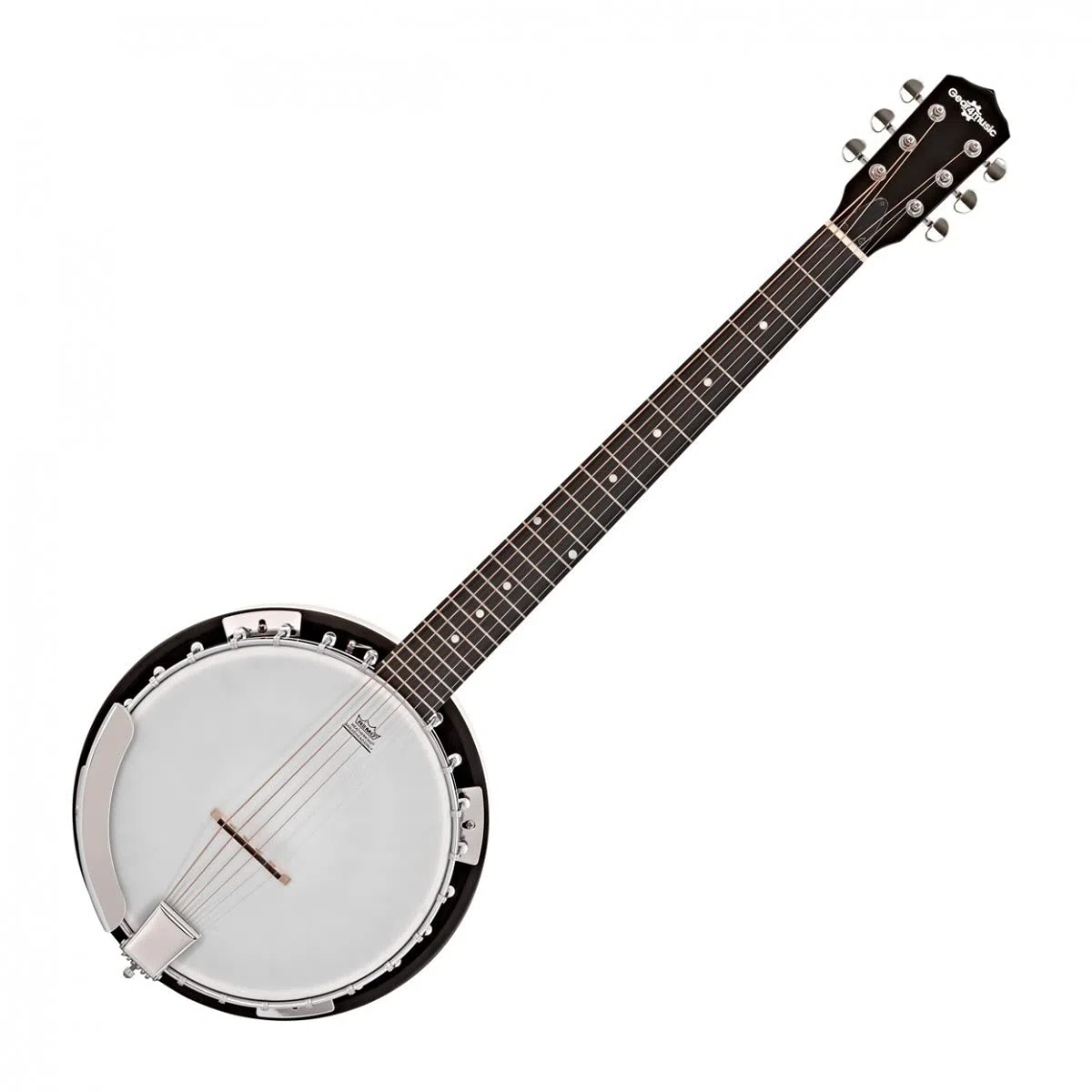 Gear4music Gitarrenbanjo - 6-saitiger geschlossener Mahagoni-Boden