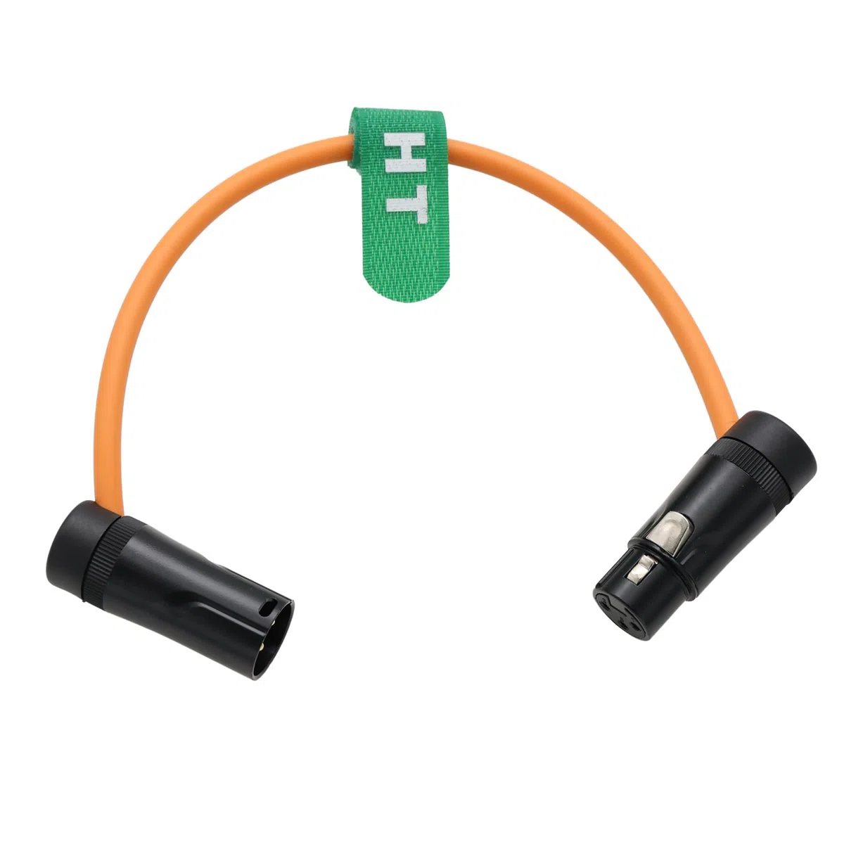 HangTon XLR 3 Pin Stecker auf Buchse, Low-Profile rechtwinklig, Audiokabel für Recorder Mixer Mikrofon Lautsprecher Soundgeräte Mixpre 10 II Zoom F8n Zaxcom Sony Canon Camera, Orange 30cm