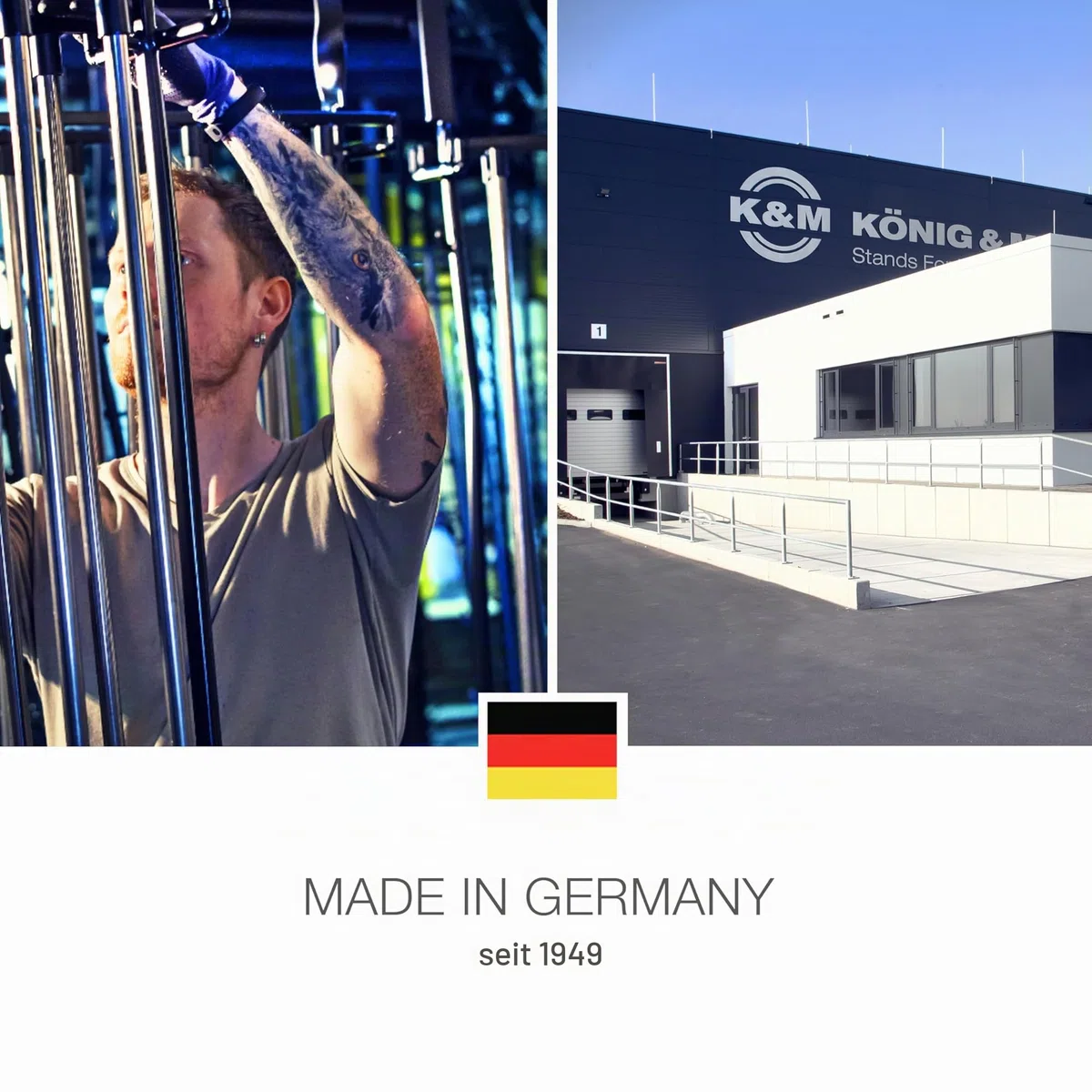 K&M 15550 Displayständer für Violine, Ukulele, Bratsche - Holz-Optik - Dreifachverstrebung - Haltebügel mit Gummimantel