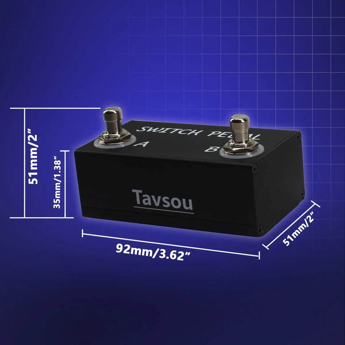 Dual latching Switch Pedal Für Gitarre Effekt Pedal mit TRS Kabel