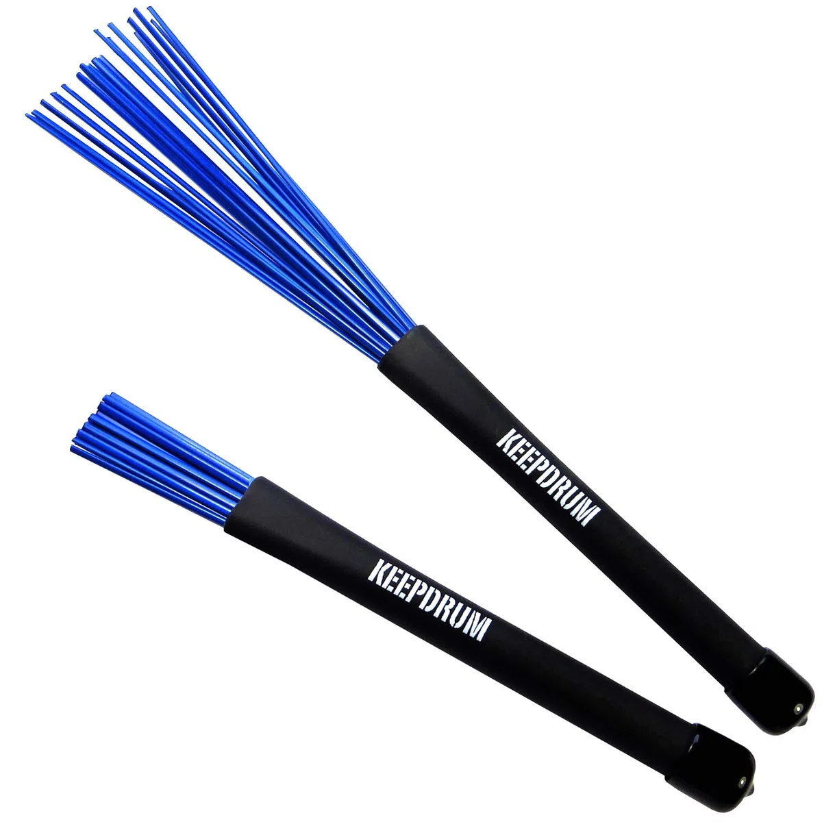 keepdrum SV603BL Nylon Besen Brushes Schlagzeug-Stöcke Blau