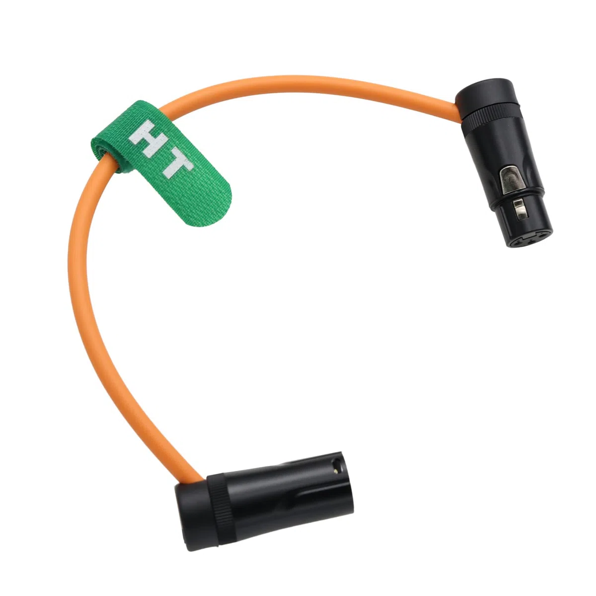 HangTon XLR 3 Pin Stecker auf Buchse, Low-Profile rechtwinklig, Audiokabel für Recorder Mixer Mikrofon Lautsprecher Soundgeräte Mixpre 10 II Zoom F8n Zaxcom Sony Canon Camera, Orange 30cm
