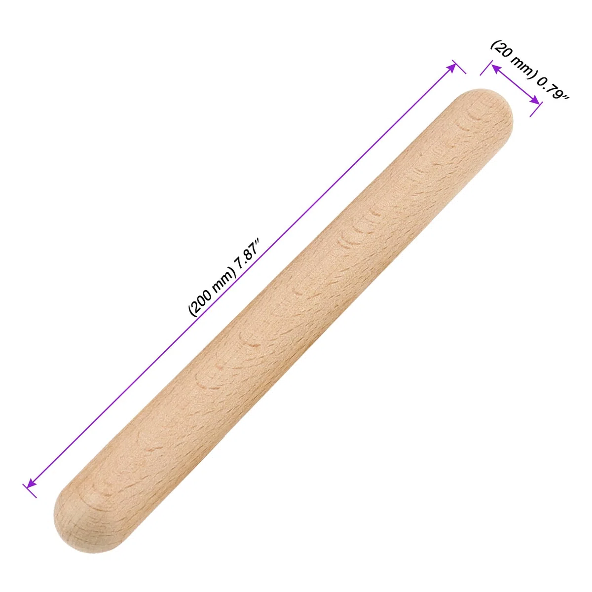 24 Stück Holz Klanghölzer 20cm Lang, Klangholz Instrument, Klangstäbe Holz Rhythmusstöcke, Rhythmus Sticks, Klanghölzer Set für Anfängers, Bands, Profis