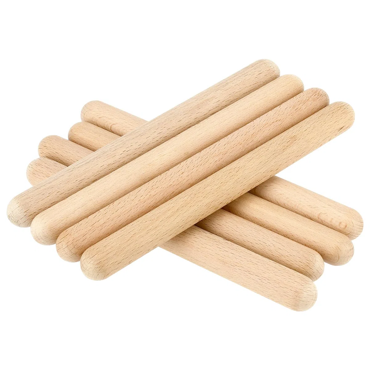 24 Stück Holz Klanghölzer 20cm Lang, Klangholz Instrument, Klangstäbe Holz Rhythmusstöcke, Rhythmus Sticks, Klanghölzer Set für Anfängers, Bands, Profis