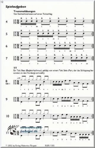Drums for Kids - Unterstufe 2 - Schlagzeugnoten