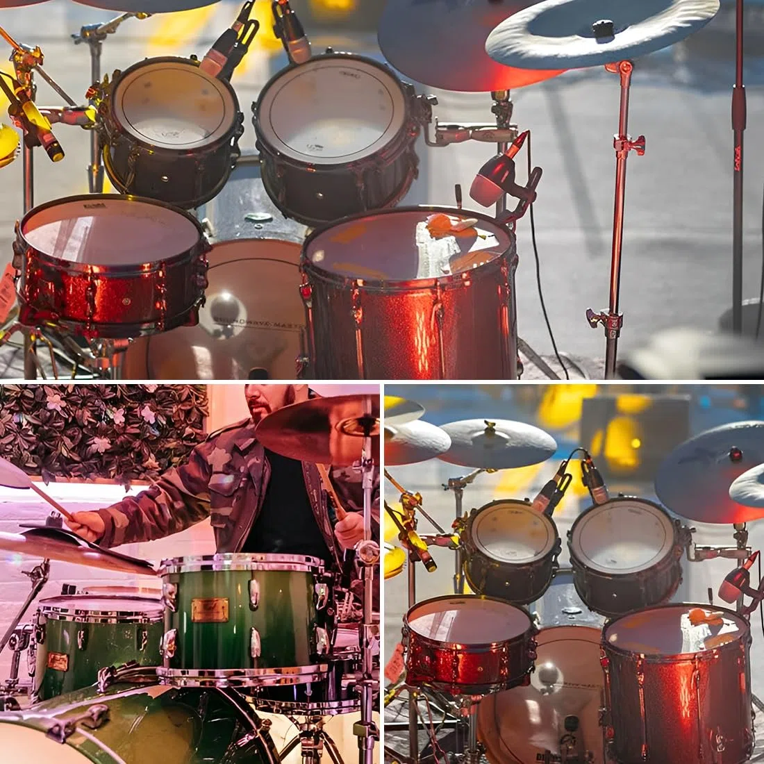 NHP 12 Stück Trommel-Dämpfer-Gele,Drum Pad,Schalldämpfer Halter,Silikon Gel Pads Schalldämpfung,Transparente Silikon-Gel-Pads zur Schalldämpfung von Trommeln,für effektive Schalldämpfung