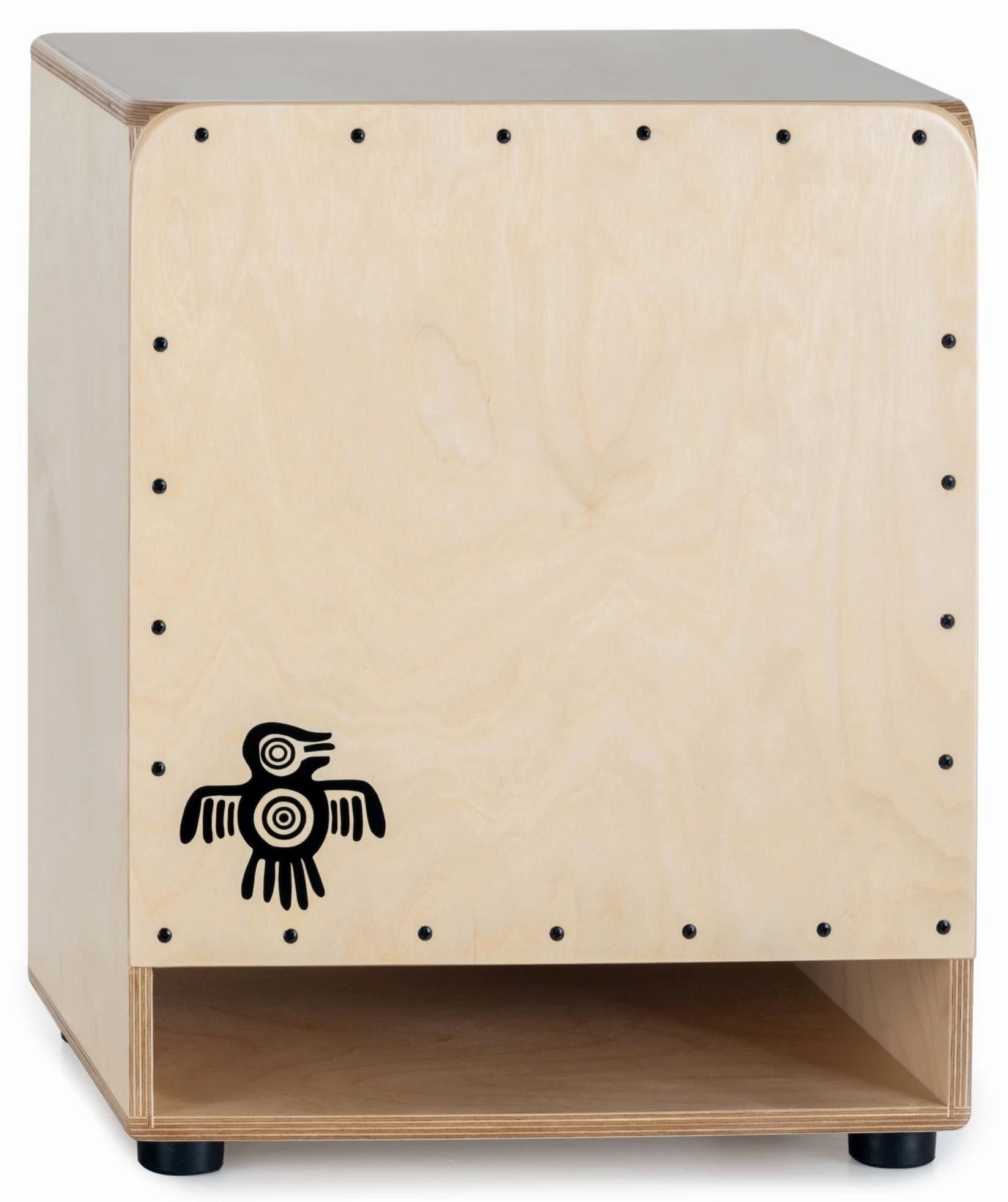 XDrum Bass Cajon Peruana Birch (3 mm Schlagplatte, wuchtiger Bass, heller Snare-Sound, Bassreflex-Korpus, Tragegriff) Natur
