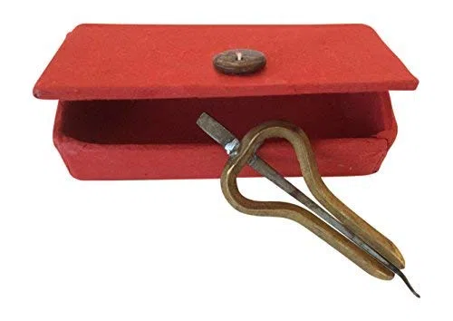 Maultrommel Murchunga aus Nepal in Naturpapierbox, Messing, Eisen, Gold, Antik, BRASS_AND_WOODWIND_INSTRUMENTS