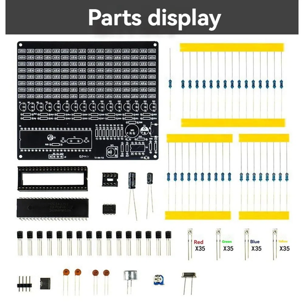 DIY Sound Control LED Musik Elektronik-Kits Audiofrequenzanzeige PCB Lötprojekt Praxis DIY Elektronik-Kit