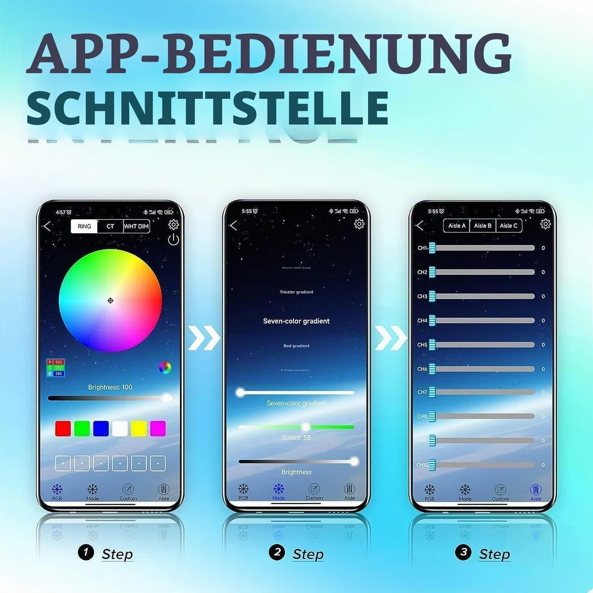 LED Par Akku, 4 Stück 108W 6 in 1 RGBWA+UV Bühnenlicht mit 9600mAh, Lichtpaket, APP Kontrolle, LED Strahler Akku mit DMX und Fernbedienung für Party, Bar, Halloween, Weihnachten
