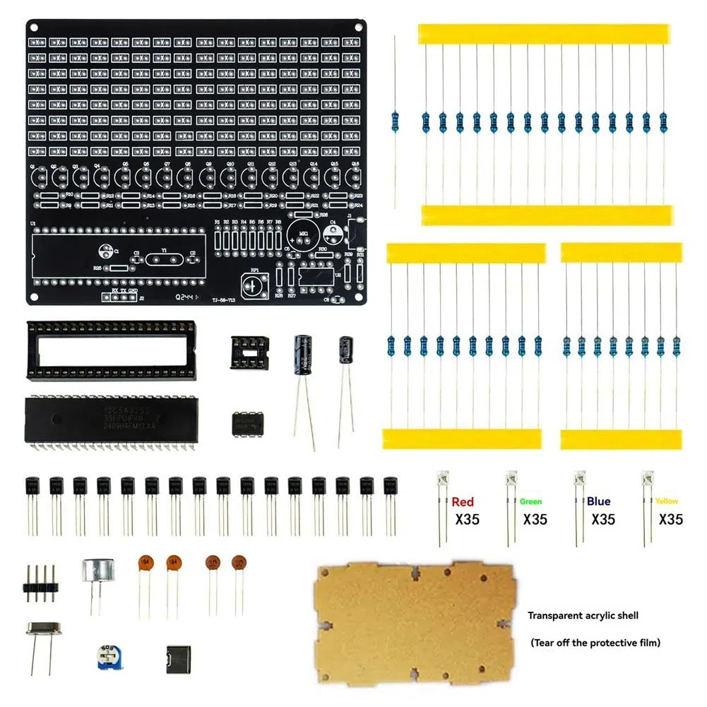 DIY Sound Control LED Musik Elektronik-Kits Audiofrequenzanzeige PCB Lötprojekt Praxis DIY Elektronik-Kit