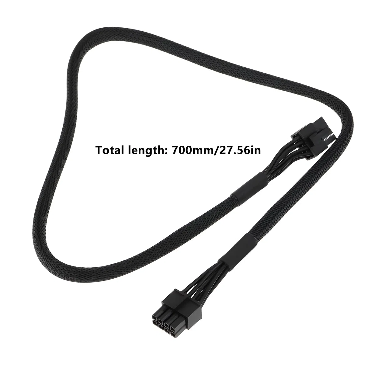 Create idea Modulares Stromkabel, 8-poliges Netzteil auf Dual-4+4-poliges CPU-Stromkabel, kompatibel mit Asus Rog Thor, 70 cm