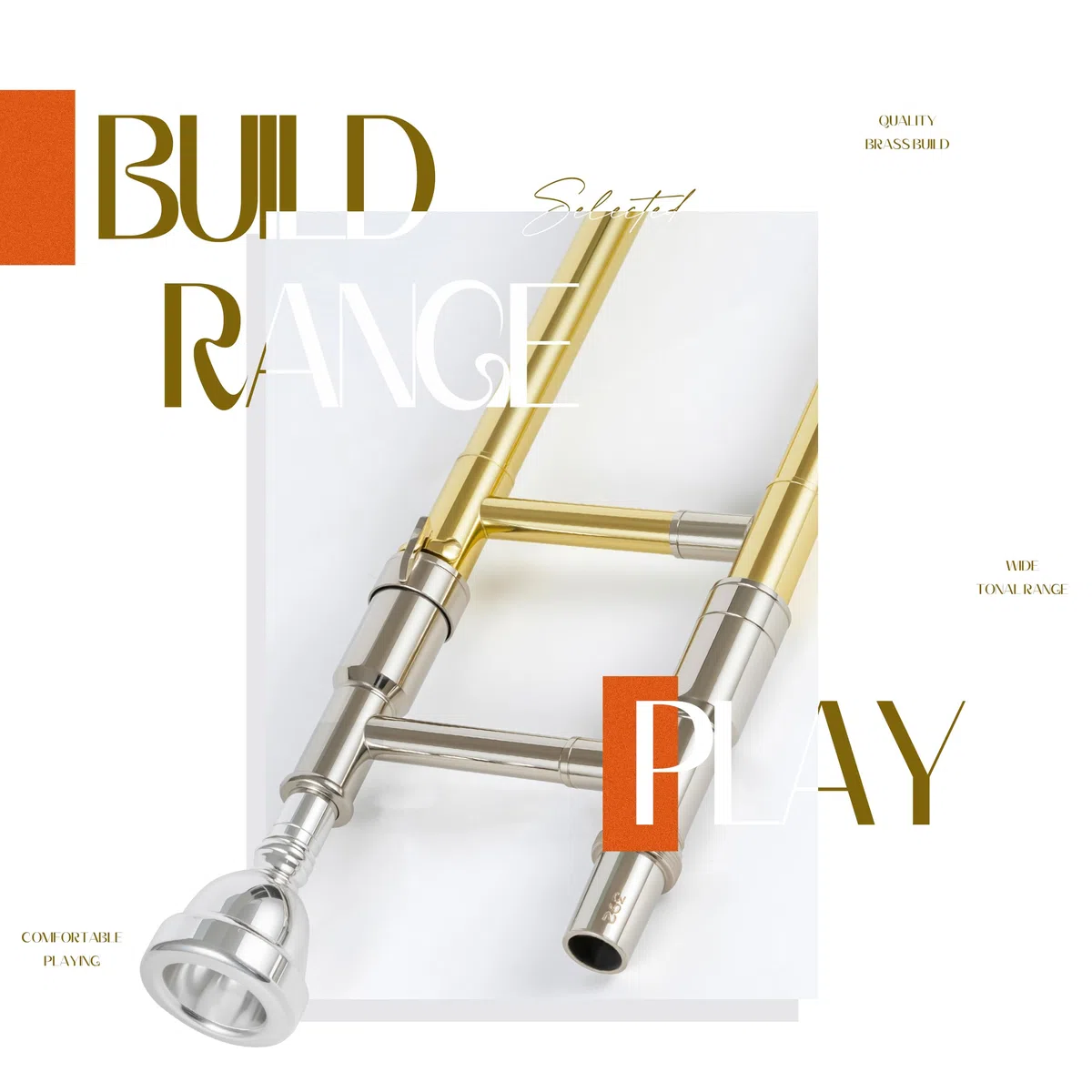 AKLOT Klassische Bb Alt Posaune - Einsteiger B flache Blechblasinstrumente mit handgehämmerter Glocke, Anlaufschutz Goldlackierung, ideal für Anfänger, inklusive Hartschalenkoffer, Mundstück
