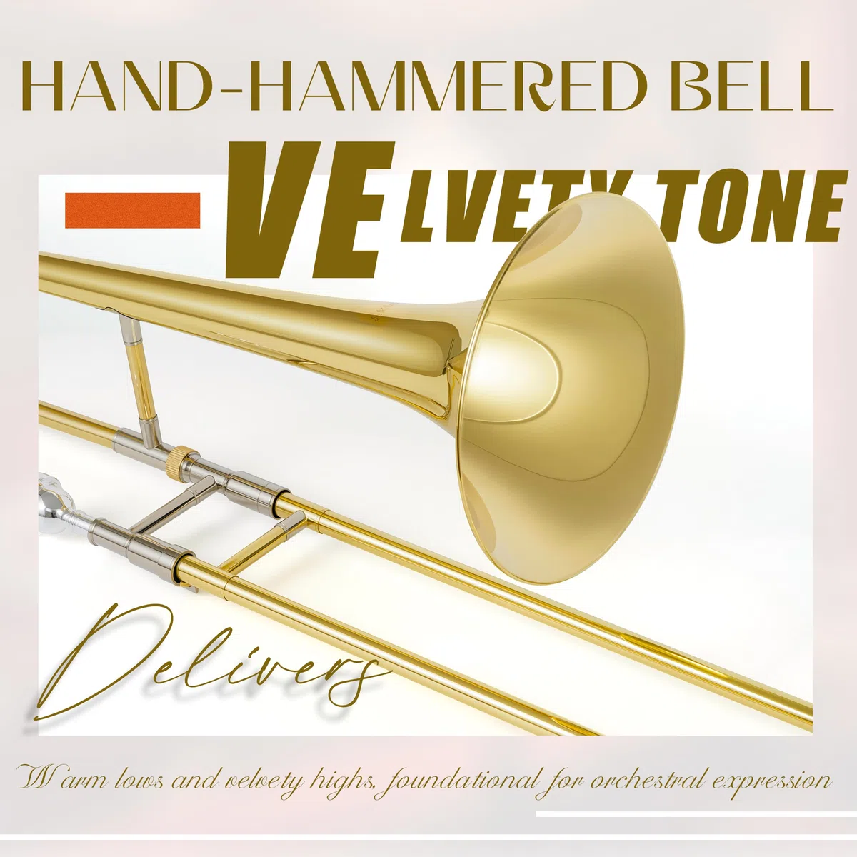 AKLOT Klassische Bb Alt Posaune - Einsteiger B flache Blechblasinstrumente mit handgehämmerter Glocke, Anlaufschutz Goldlackierung, ideal für Anfänger, inklusive Hartschalenkoffer, Mundstück