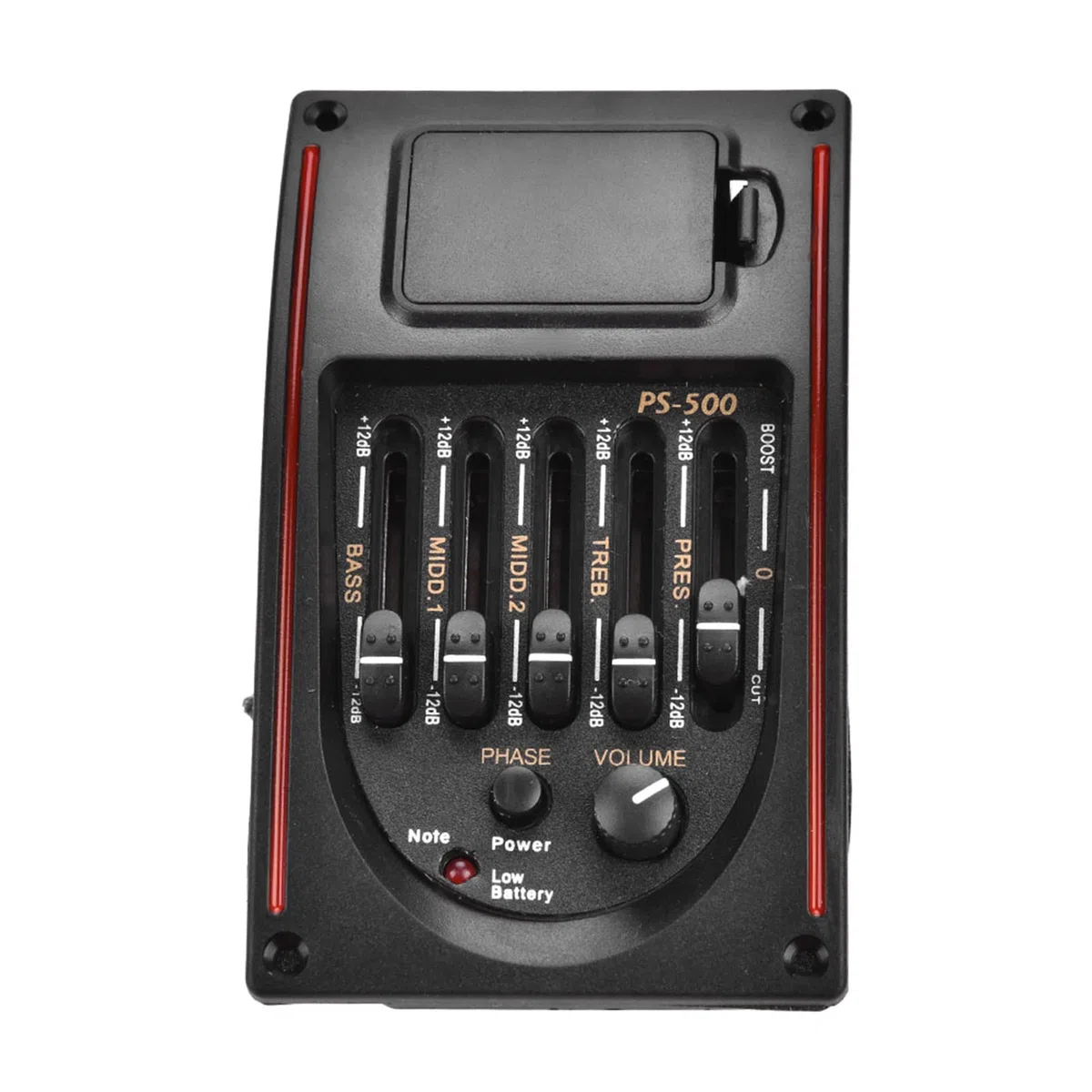 Gitarrenvorverstärker, Digitaler Tuner, Equalizer, Digitaler Tuner-Tonabnehmer, Equalizer, Akustikgitarren-Tonabnehmer, EQ PS-500, 5-Band-Equalizer-Tonabnehmer für Akustikgitarre